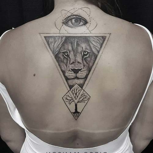 triangle lion tattoo üçgen aslan dövmesi triangle lion tattoo üçgen aslan dövmesi