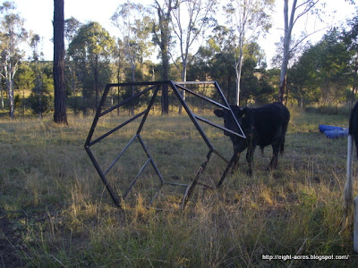 eight acres: fabricating a round bale holder