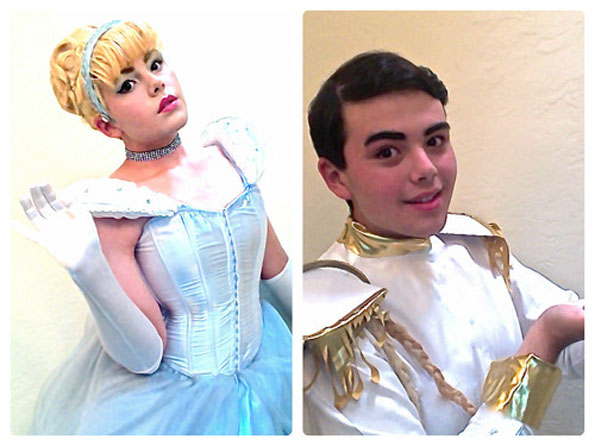 Joven se disfraza de Princesas y Príncipes de Disney 