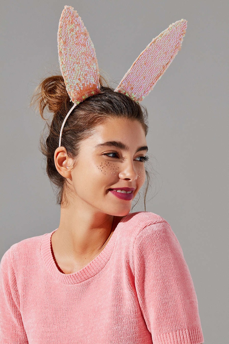 urban outfitters sequin bunny ear headband 1