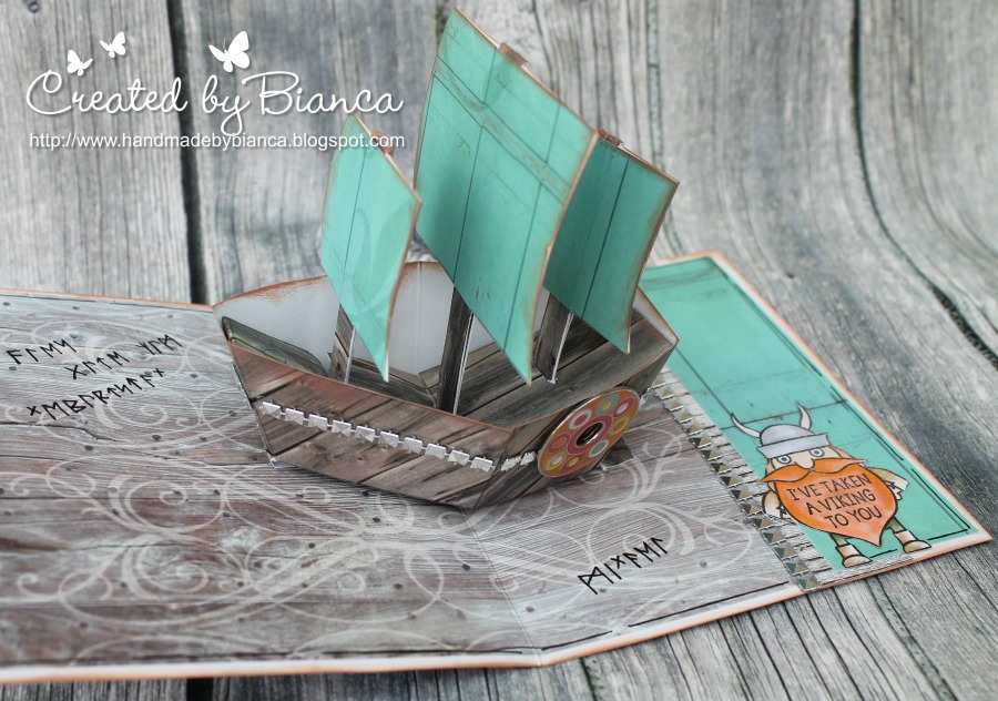 Handmade by Bianca: Wikinger Karte mit Pop Up Segelschiff, selbst basteln Handmade by Bianca: Wikinger Karte mit Pop Up Segelschiff, selbst basteln