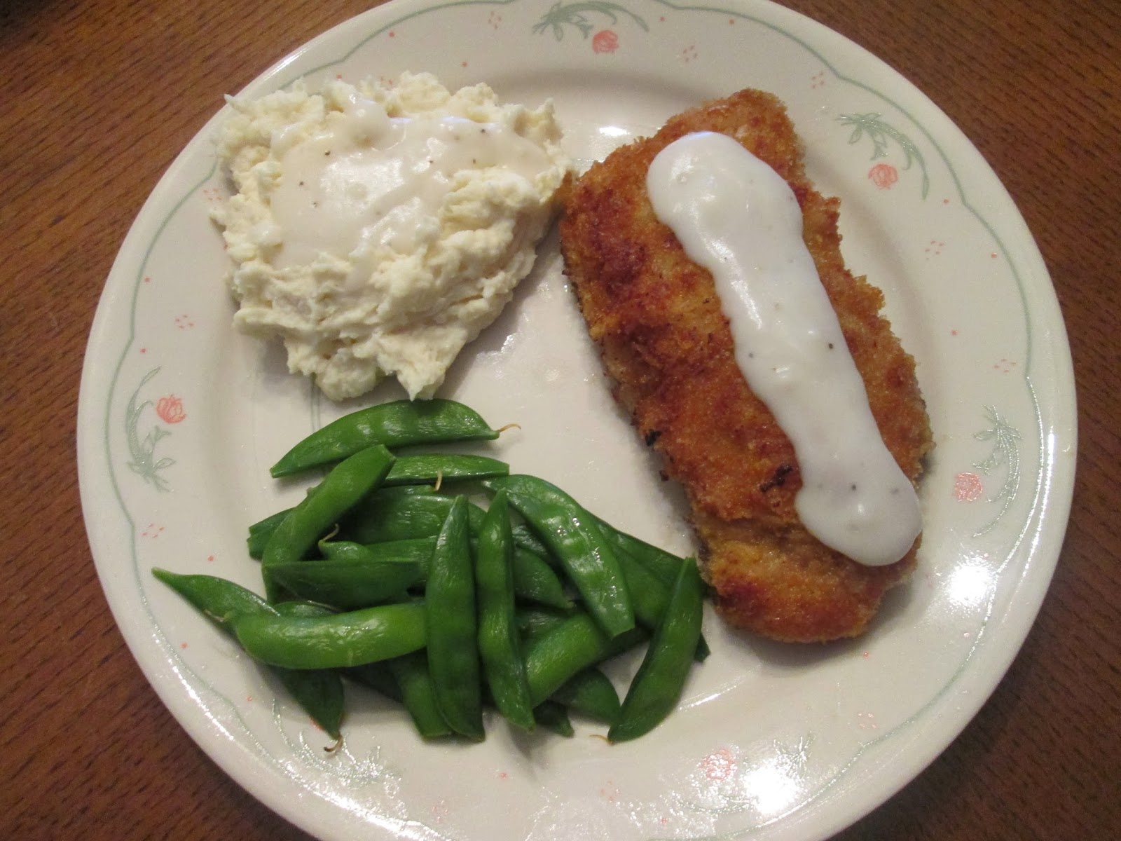 Diab2Cook Panko Crusted Veal Cutlet w/ Peppered White Gravy, Sugar