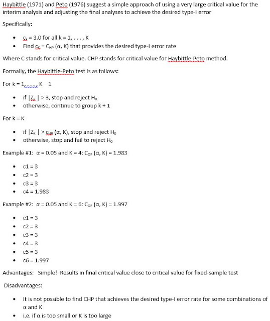 On Biostatistics and Clinical Trials: Haybittle–Peto Boundary for ...