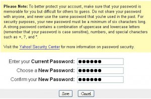 Your current password
