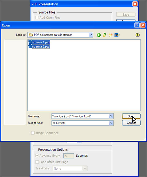 How to create multiple page pdf in photoshop 7