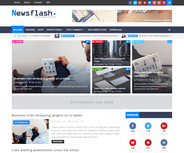 Newsflash Responsive Blogger Template Newsflash Responsive Blogger Template