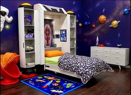 Dormitorios para niños tema espacio - Ideas para decorar dormitorios