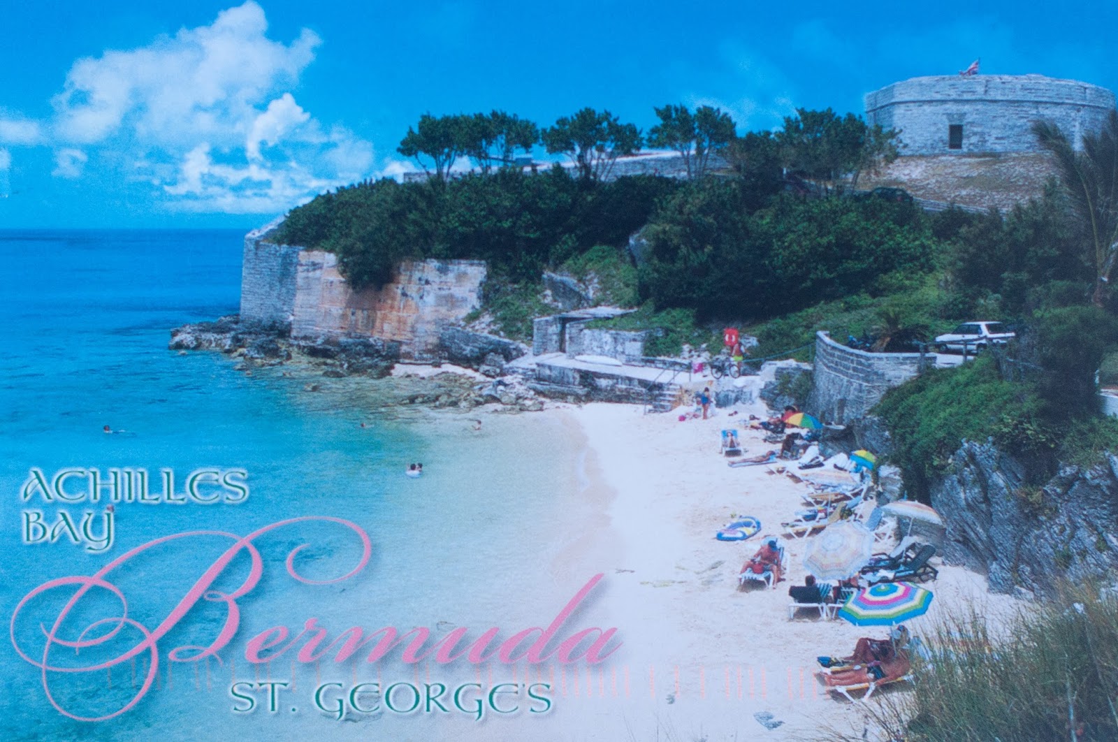St Postcard Georges Bermuda UK United Kingdom Achilles Bay Swimming Beach 