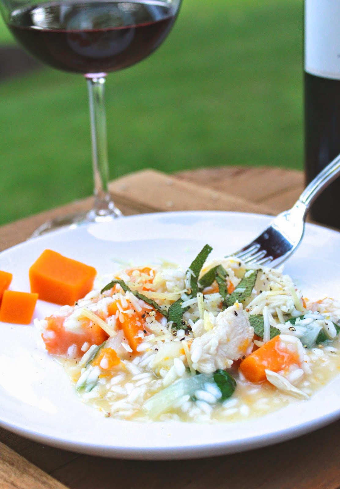 Risotto with Butternut Squash, Chicken and Sage for #SundaySupper