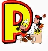 Lindo alfabeto de Mickey y Minnie tocando el piano P.