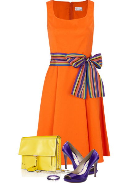 Troy Tashaz Blog: Colour Concept: Orange and Blue Outfits