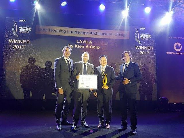 Representative of Kien A Group received the VietNam Property Awards 2017 for the category of residential residential area with the best architectural design. Representative of Kien A Group received the VietNam Property Awards 2017 for the category of residential residential area with the best architectural design.