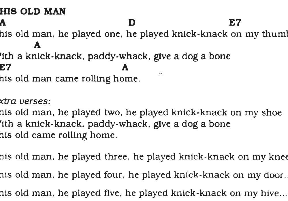 This Old Man Give The Dog A Bone