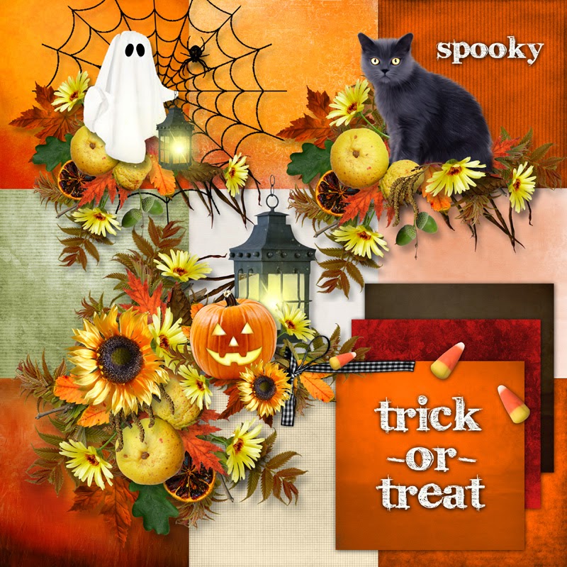 cheyOkota digital scraps Halloween Digital Scrapbook kit plus freebie