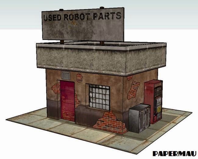 PAPERMAU Used Robot Parts Store Paper Model by Papermau Next Project