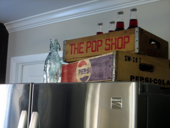 Here's the pop shop above the fridge from another angle. Still looking way better than the empty space!