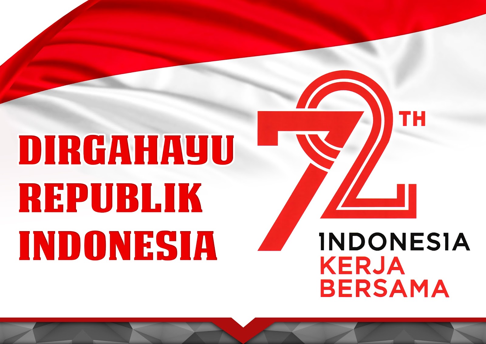 HUT RI KE 72 Maroon Design