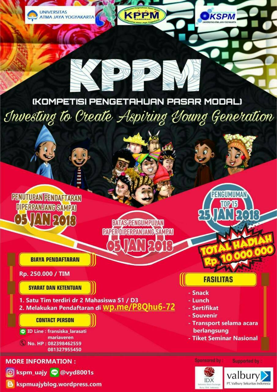 Kompetisi Pengetahuan Pasar Modal Nasional 2018 di Universitas Atma Jaya Yogayakarta Kompetisi Pengetahuan Pasar Modal Nasional 2018 di Universitas Atma Jaya Yogayakarta