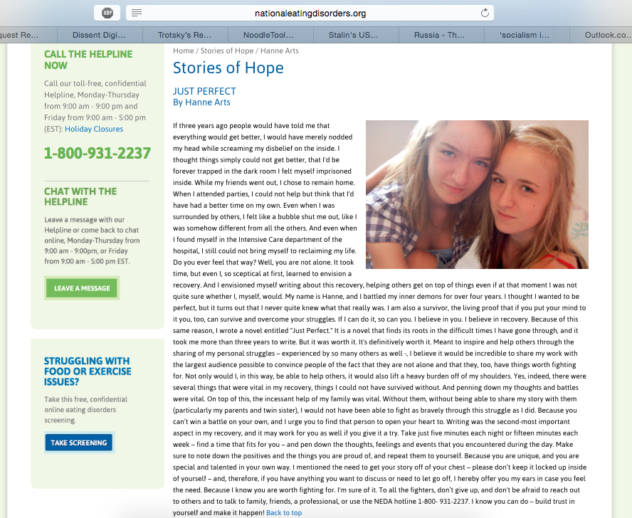 National Eating Disorder Association Stories of Hope National Eating Disorder Association Stories of Hope