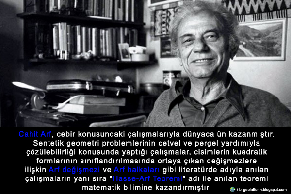 Cahit Arf Kimdir Cahit Arf Kimdir