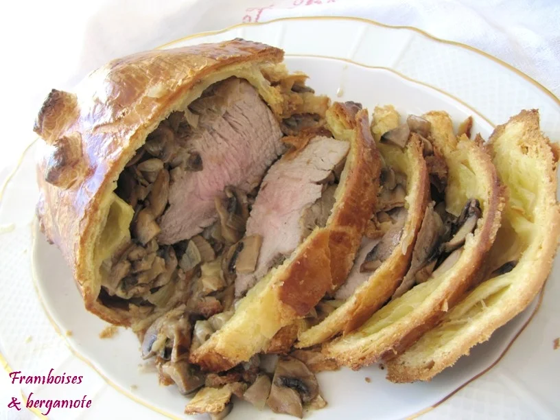 Framboises & bergamote: Rôti de veau en croûte forestière