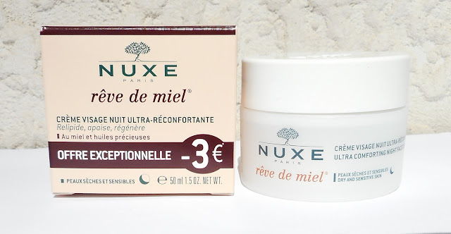 NUXE Rêve de Miel Crème Visage Nuit Ultra Réconfortante - Peaux Sèches et Sensibles