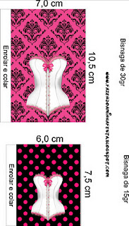 Etiquetas para Imprimir Gratis de Lencería en Rosa. 