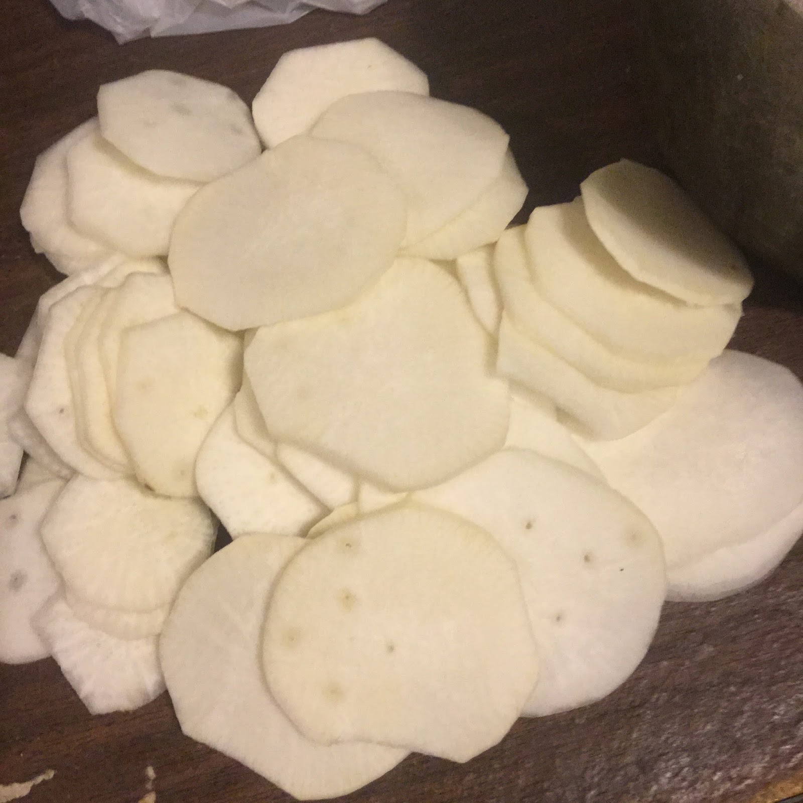 Countrified Hicks Dehydrating Turnips