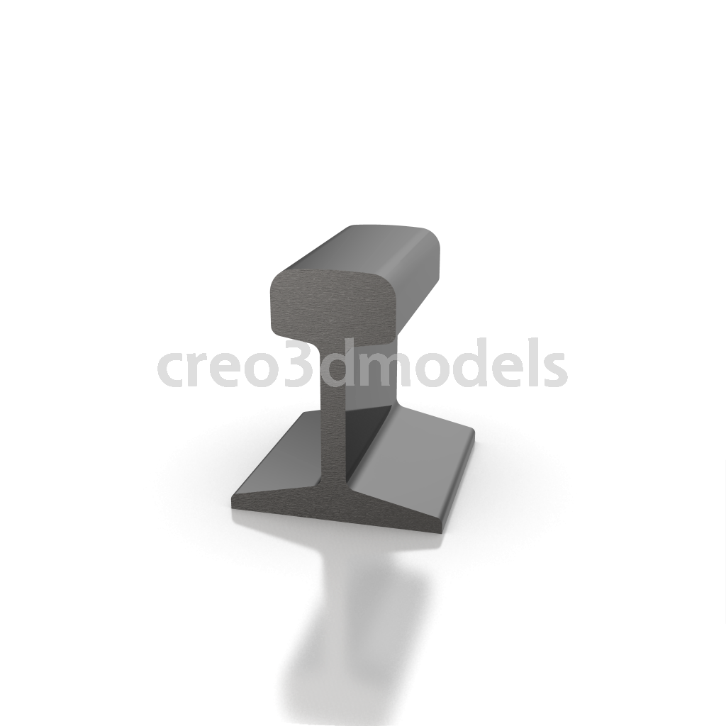 3D CAD Model For PTC Creo: Рельс Железнодорожный Узкой Колеи Типов.