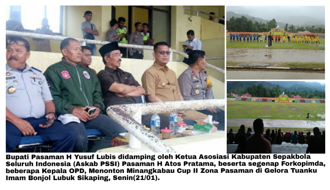 Bupati dan Wakil Bupati Nonton Minangkabau Cup II Zona Pasaman