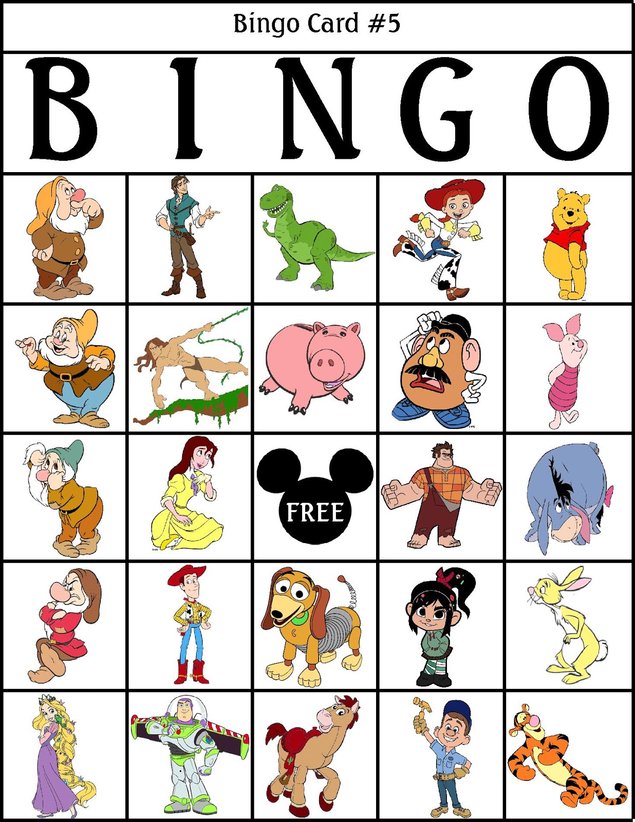RobbyGurl s Creations Disney Bingo