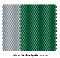 Dark Green with Grey basic two color bead palette scheme Winter Seasonal Color Palette Two Bead Colors