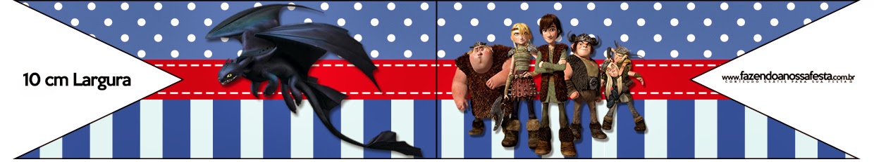 How to Train your Dragon: Free Party Printables. Food Flags.