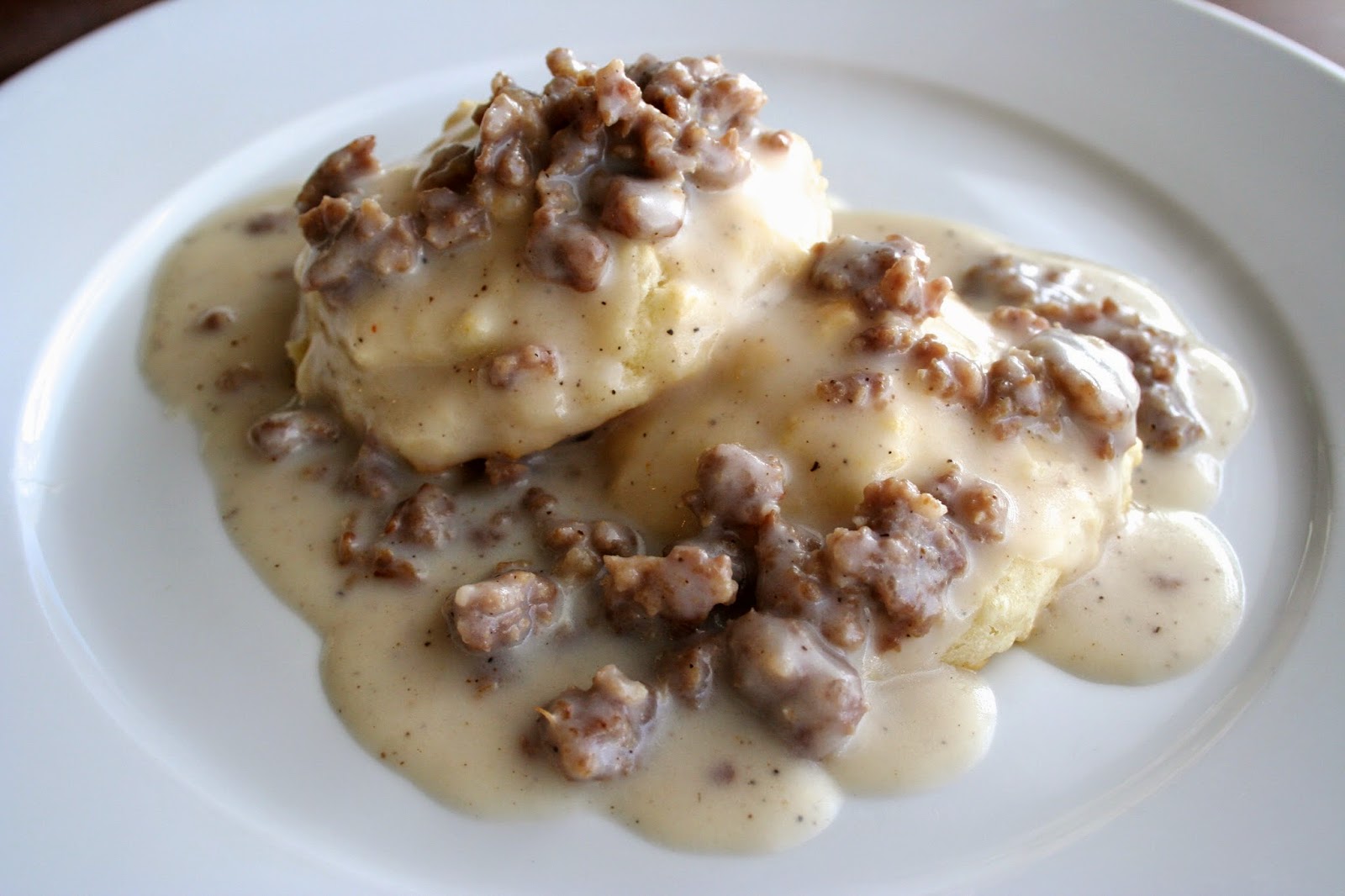 Easy Buttery Drop Biscuits with Seasoned Sausage Gravy
