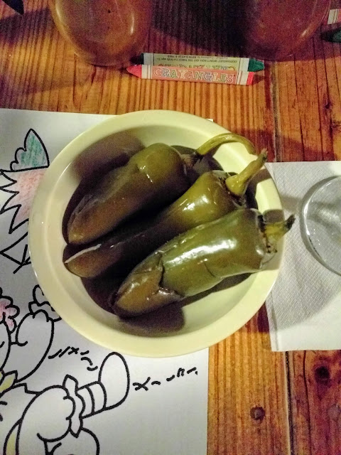 Pickled jalapenos at the Salt Like in Austin, Texas