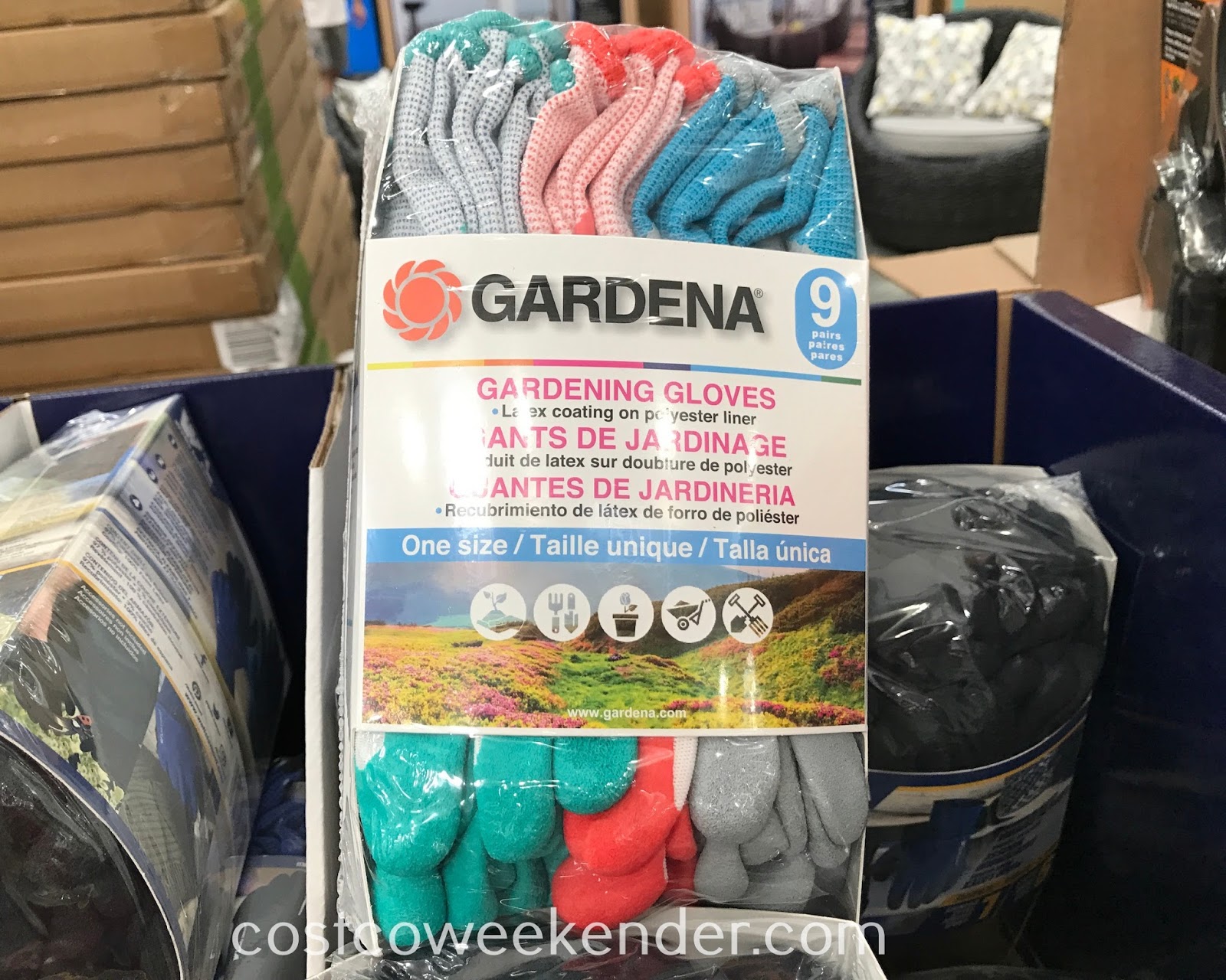 Gardena Latex Gardening Gloves (9 pairs) Costco Weekender
