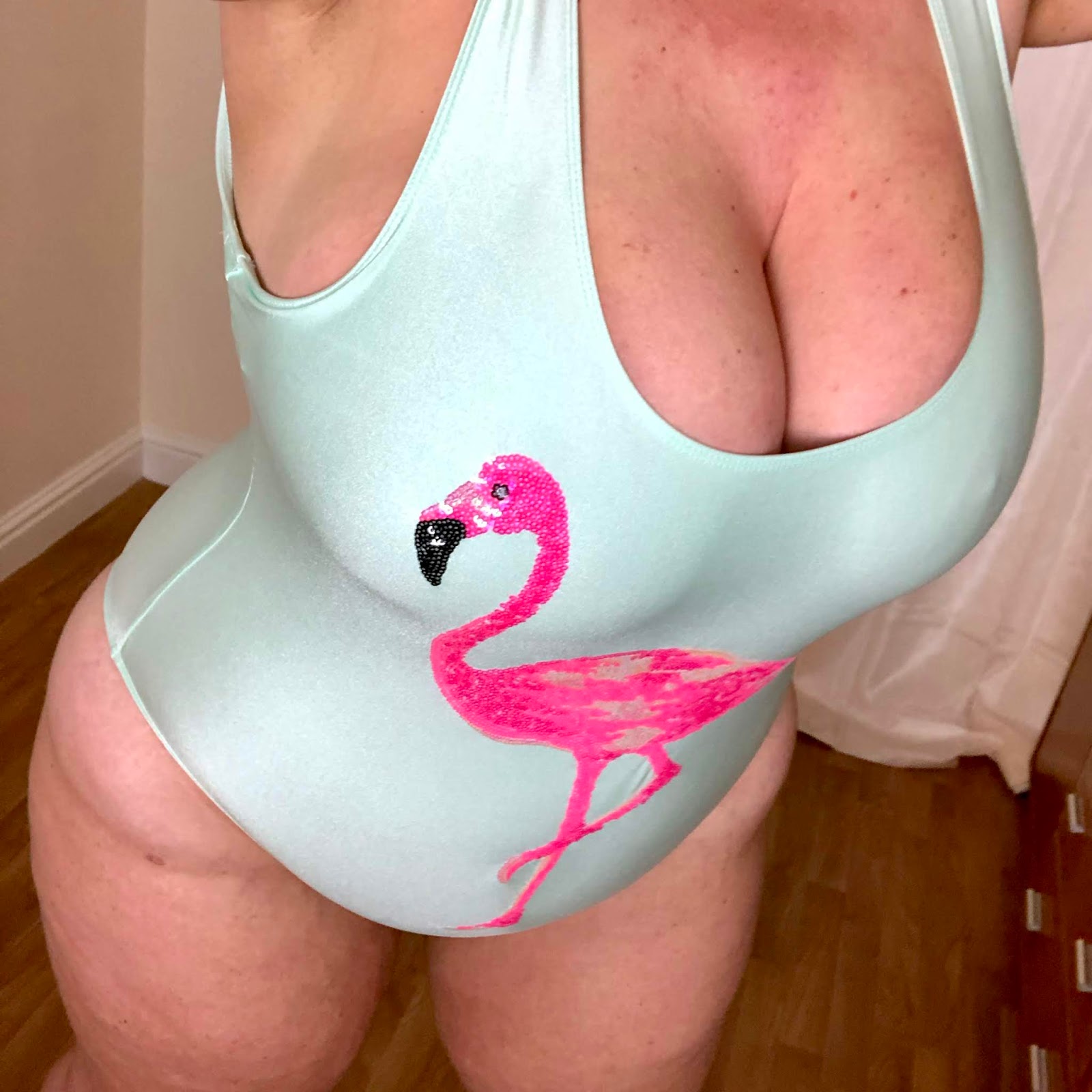 Forever 21+ Sequin Flamingo Swimsuit