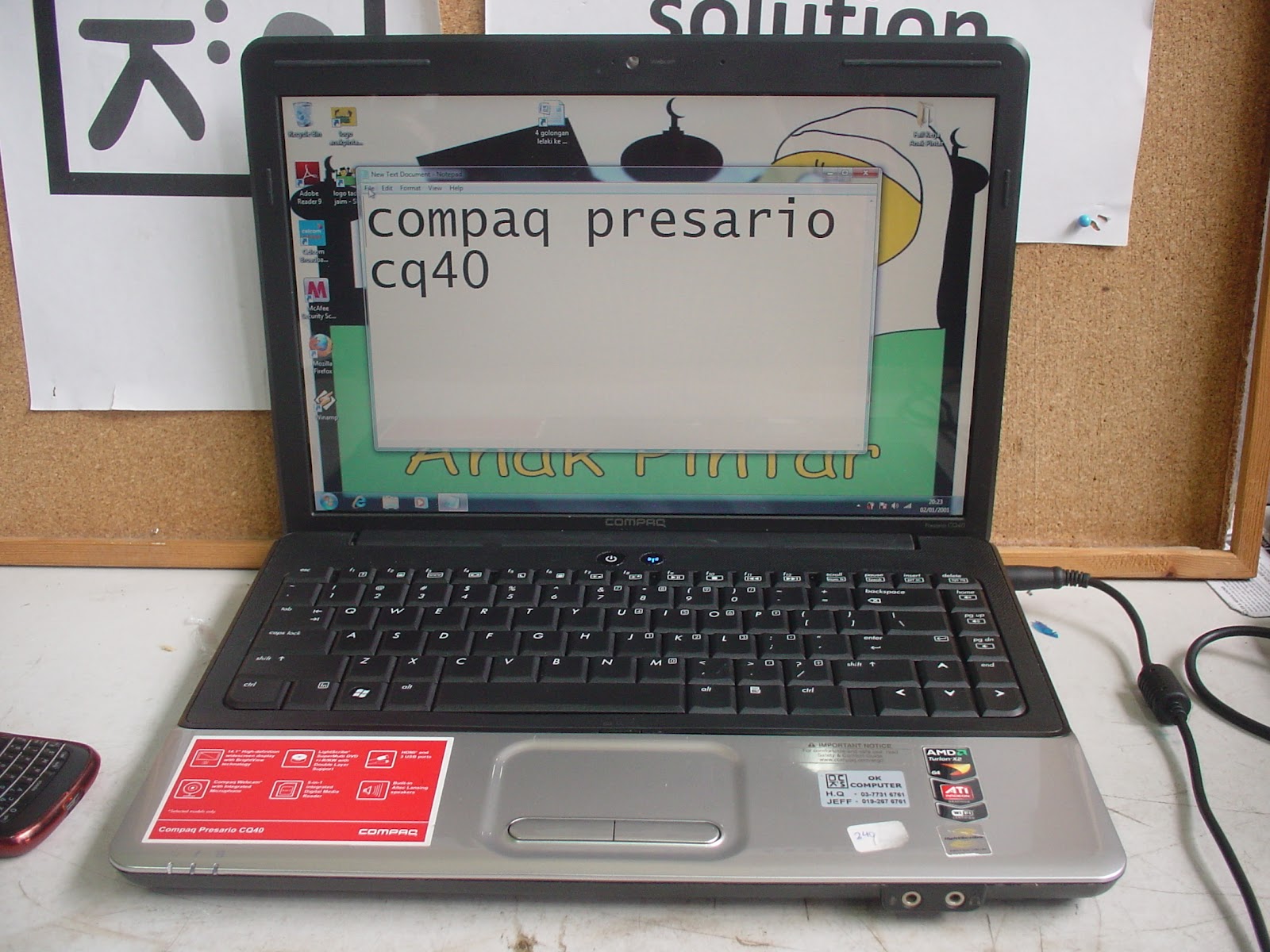 Repair Laptop Compaq Presario CQ40