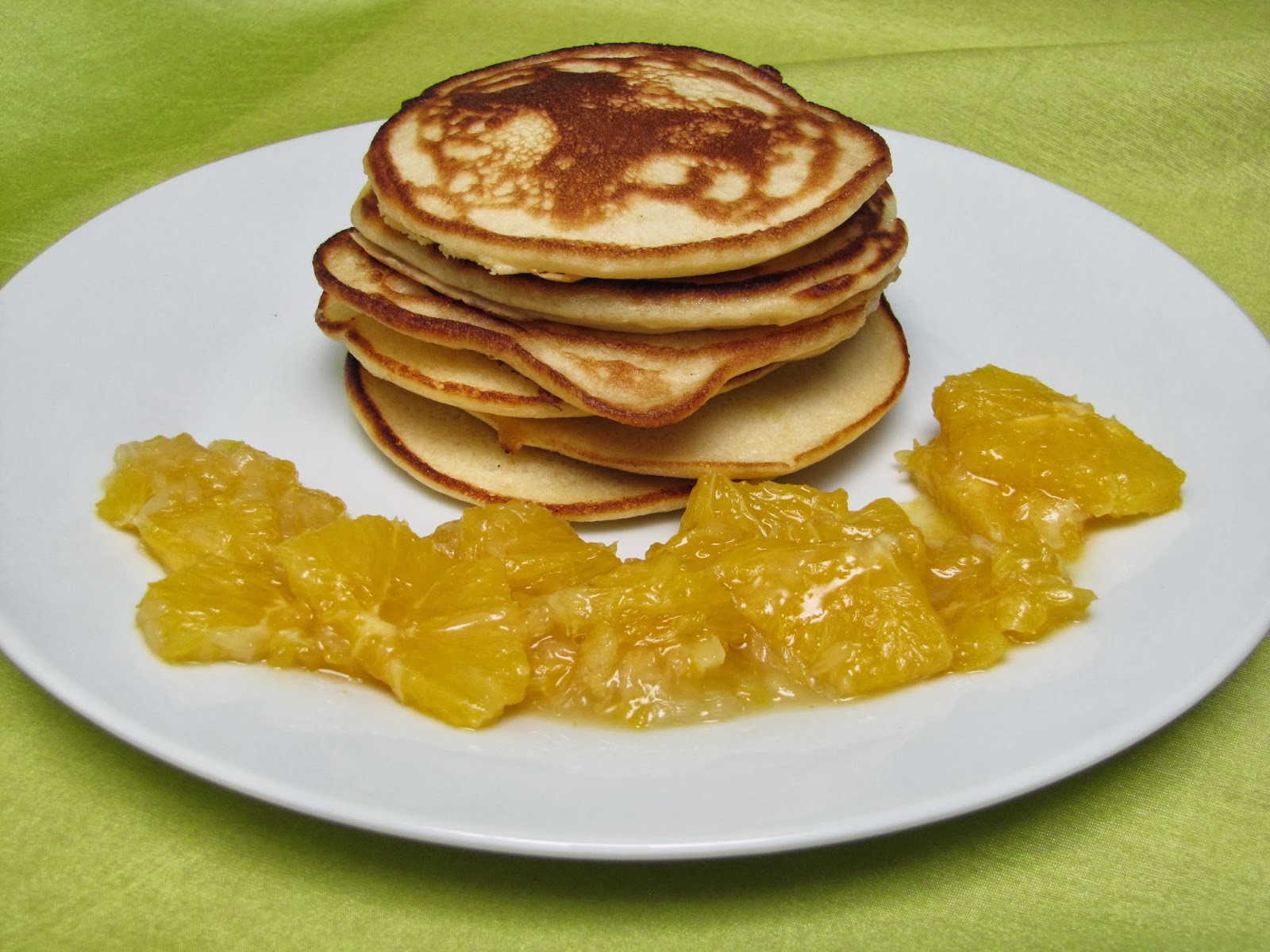 Pancakes mit Orangen-Kompott