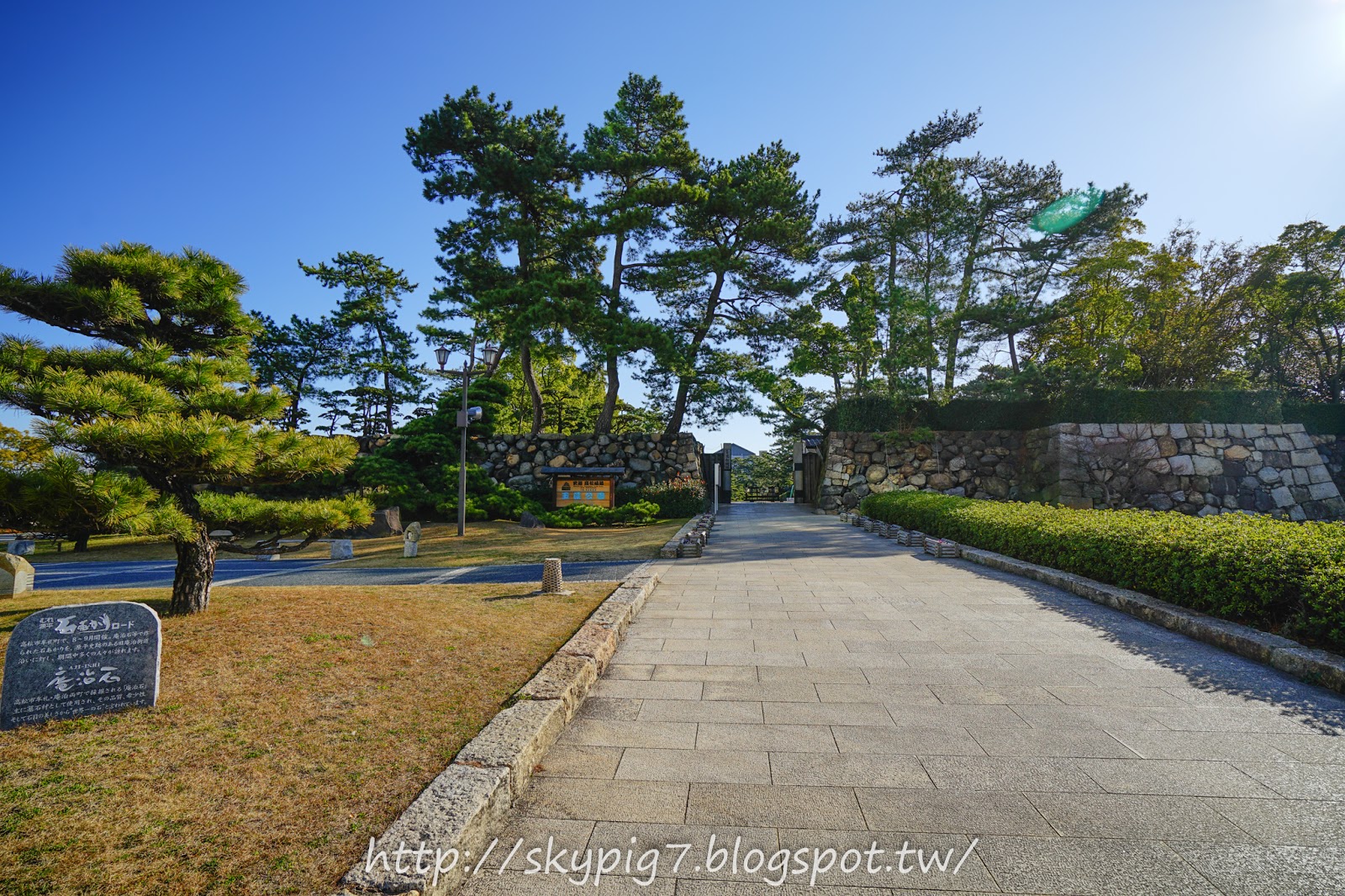 香川 高松城 玉藻公園 布達的天空