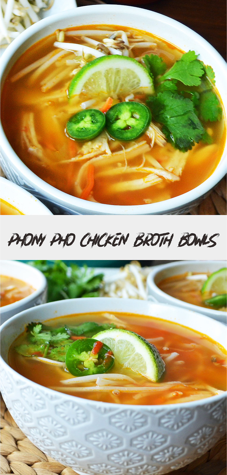 Phony Pho Chicken Broth Bowls | Think food