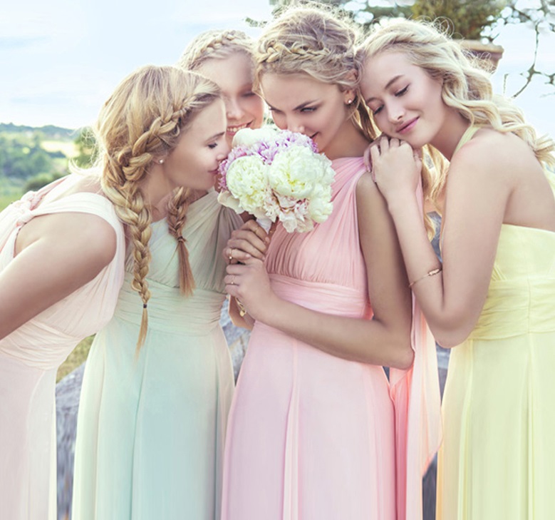 Multi-Color and Multi-Way Convertible Bridesmaids Chiffon Dress