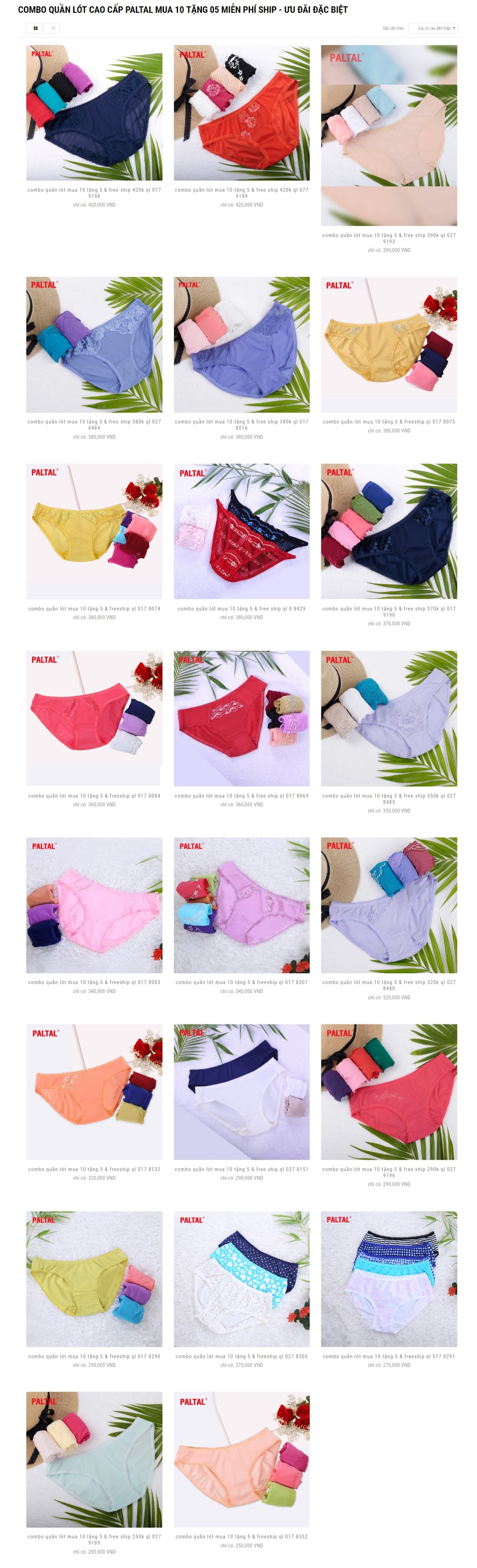 Combo Quần Chip Thương hiệu PALTAL MUA 10 TẶNG 5 & FREE SHIP - 1