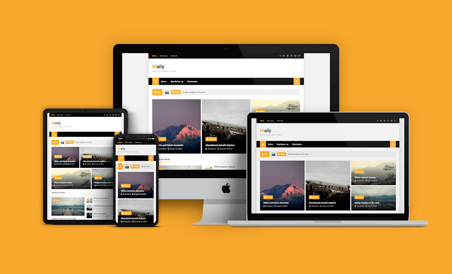 template magazine responsive