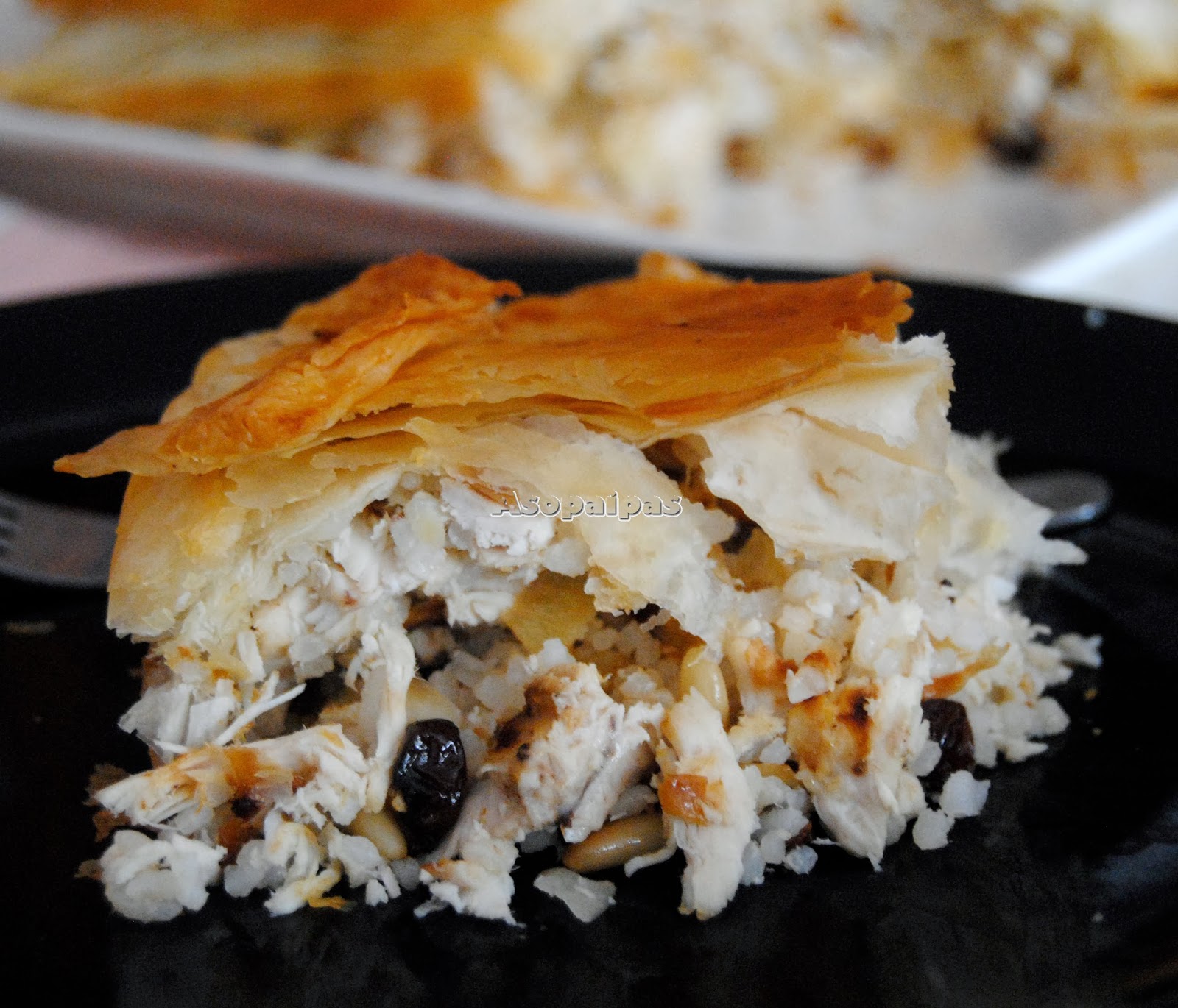 Pilaf con Pollo y Pasta Filo (Pilafi Tilihto) Receta Asopaipas