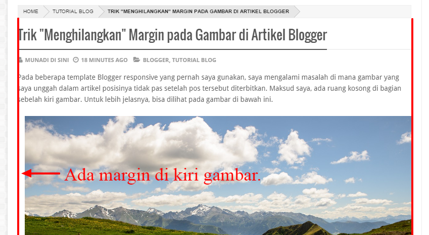 Trik "Menghilangkan" Margin pada Gambar di Artikel Blogger