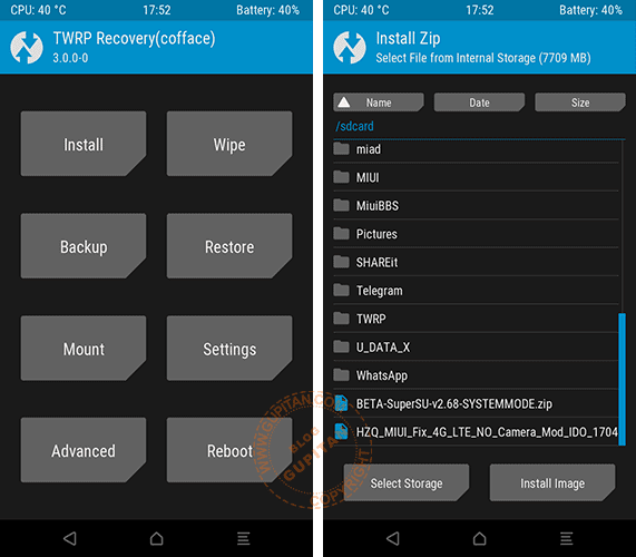  Mode Recovery (TWRP) Xiaomi Redmi 3/Prime