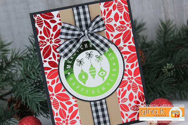 Christmas Card by Juliana Michaels featuring Gina K. Designs Foil-Mates™ and Fancy Foils