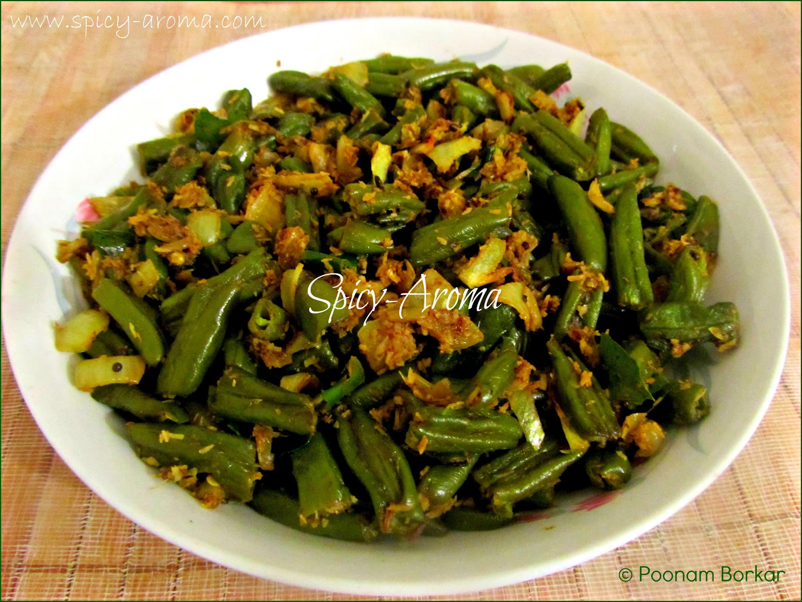 Green Beans Sabzi / Green Beans Stir Fry SpicyAroma