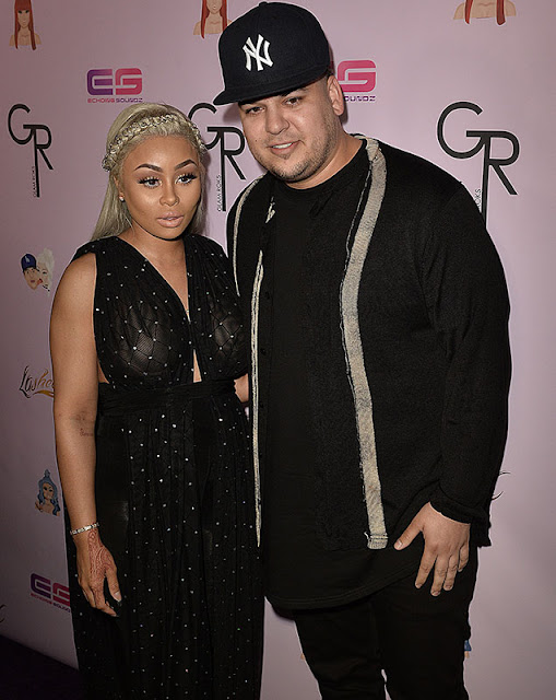 More photos Blac Chyna, her baby bump & Rob at her emoji launch
